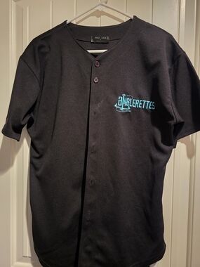 Black Button-Front Women's Shirt